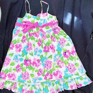 NEW Girls Garnet Hill Floral Faux Wrap Cotton Poplin Sundress Dress 14